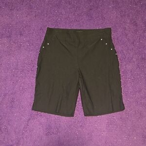 Awake Women's Black Embellished Shorts